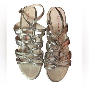 Sacha London metallic gold strappy sandals size 8.5